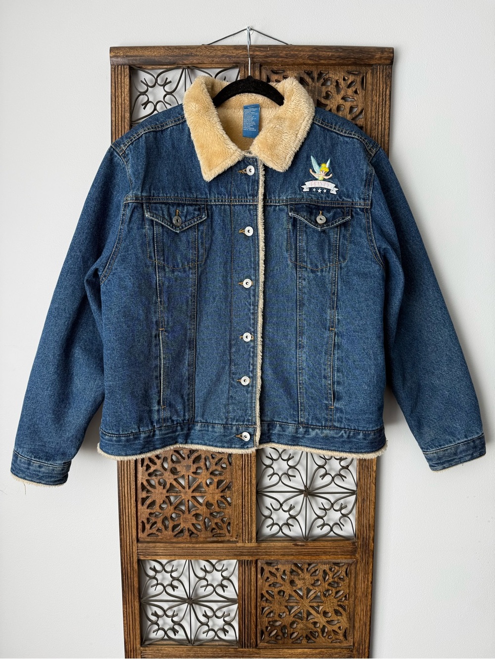 Disney Blue Denim Jacket with Cream Sherpa Collar